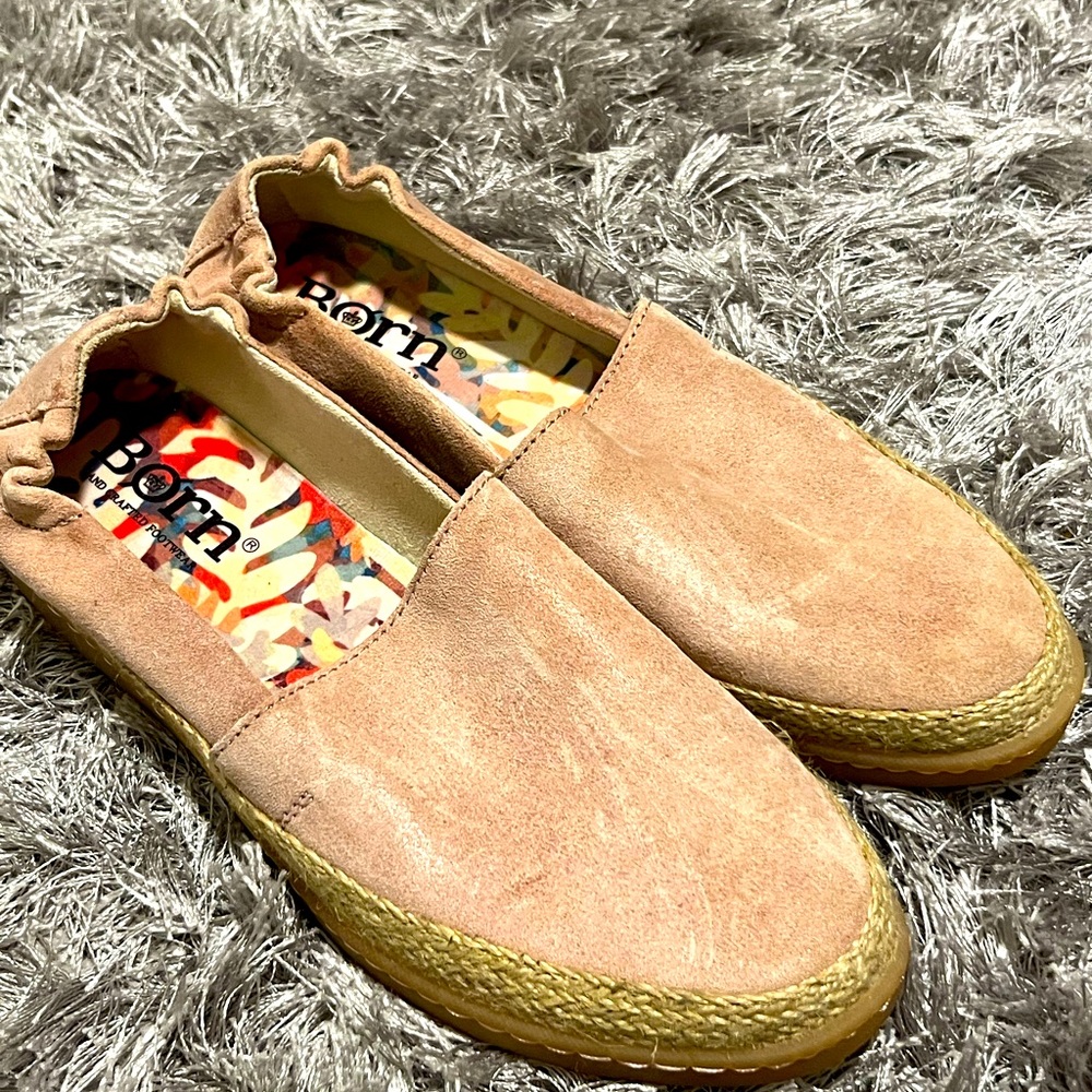 Born Pink Leather Flats